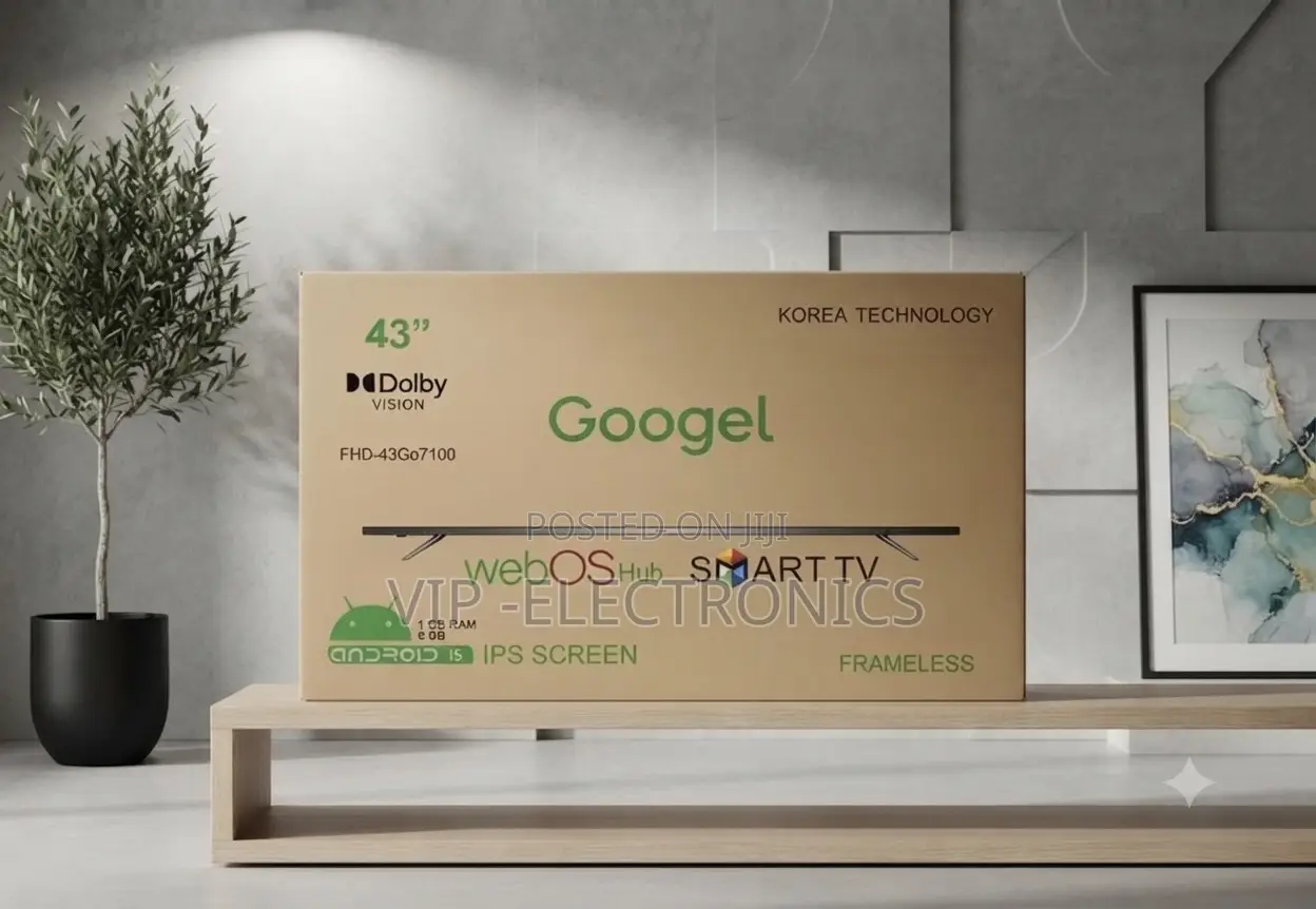 Googel 43 Inch Tv Frameless Smart Frameless Full Hd Led, Wi-Fi,Tv