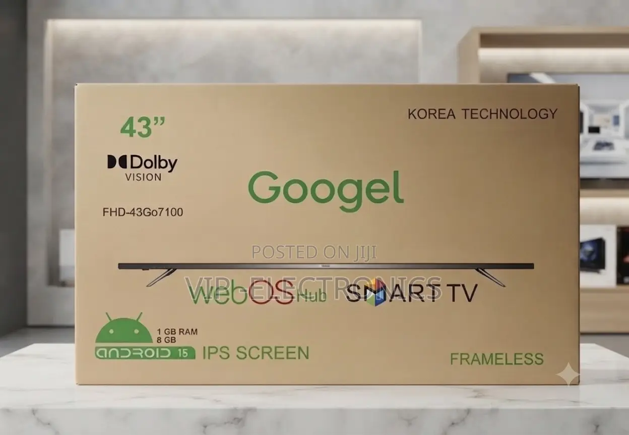 Googel 43 Inch Tv Frameless Smart Frameless Full Hd Led, Wi-Fi,Tv
