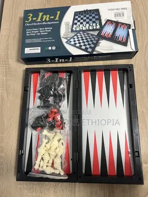 3in1 Magnetic Chess+ Checkers + Backgammon 3በ1 ማግኔቲክ ቼዝ + ዳማ +ባክጋመን
