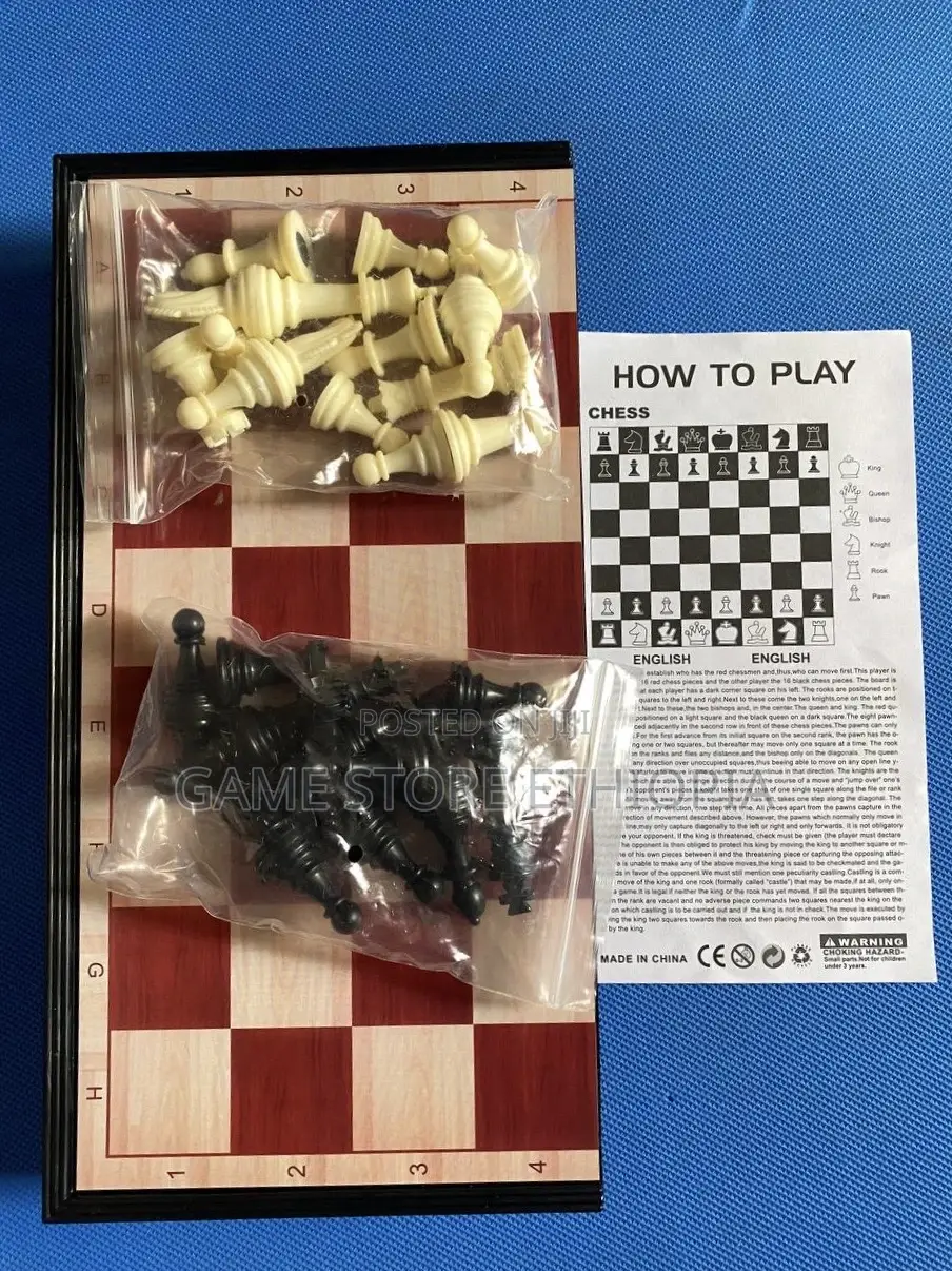 3in1 Magnetic Chess+ Checkers + Backgammon 3በ1 ማግኔቲክ ቼዝ + ዳማ +ባክጋመን