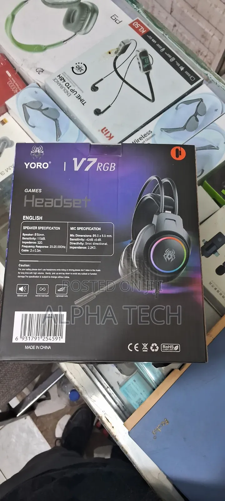 Yoro V7 RGB Gaming Headset – 7.1 Surround Sound