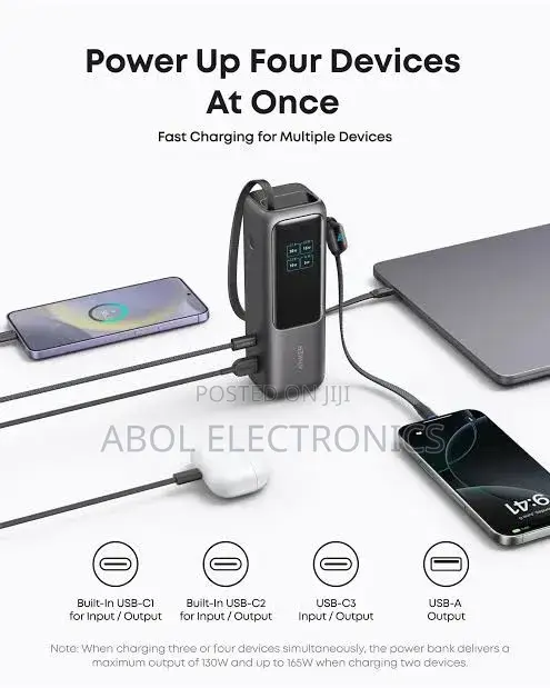 Anker Power Bank 25000mah 165w – Ultra-Fast Laptop Charger