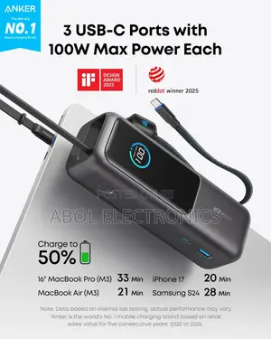 Anker Power Bank 25000mah 165w – Ultra-Fast Laptop Charger