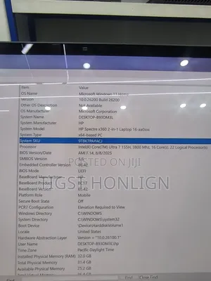 New Laptop HP Spectre X360 15 32GB Intel Core Ultra 7 SSD 1T