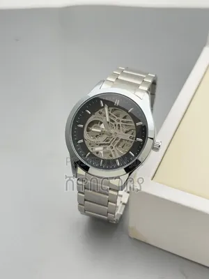 Original Armani Exchange Automatic Skeleton Black Watch