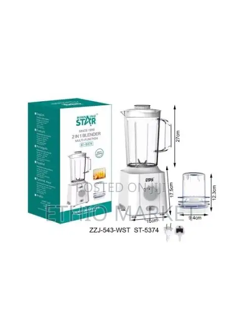 Winning Star St-5374 2-in-1 Blender and Grinder Set