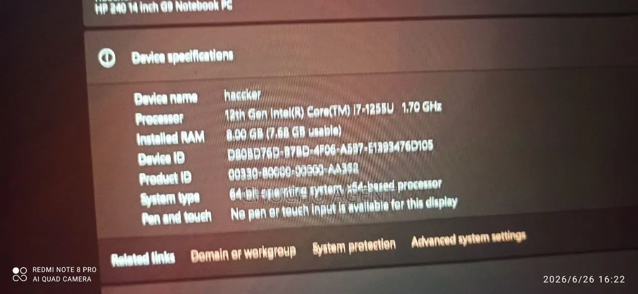 Laptop HP 240 G9 8GB Intel Core i7 SSD 1T