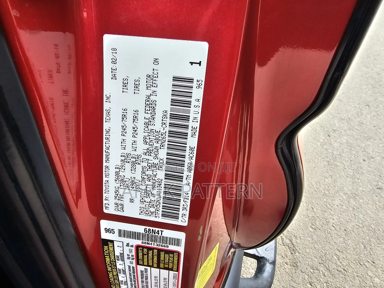 Toyota Tacoma SR 2018 Red