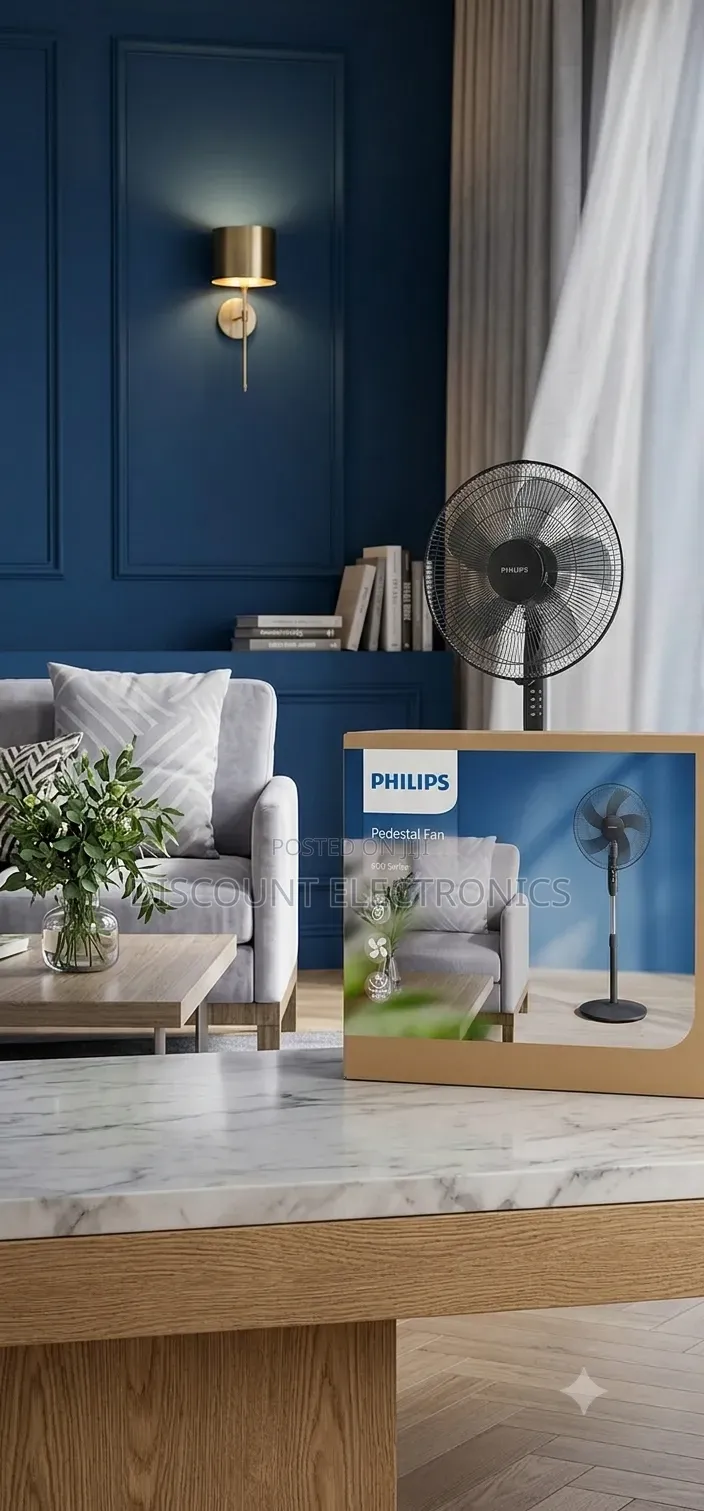 Philips 600 Series Pedestal Fan – Elegant Design Powerful Cooling