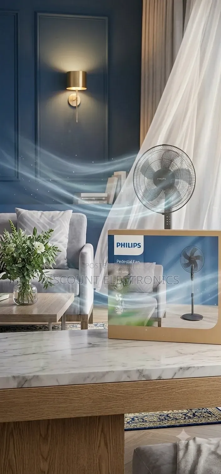 Philips 600 Series Pedestal Fan – Elegant Design Powerful Cooling