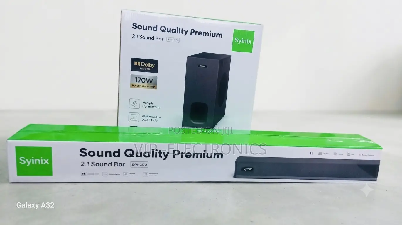 Syinix Sound Bar System 2,1 – 170w Dolby Audio Bluetooth Soundbar