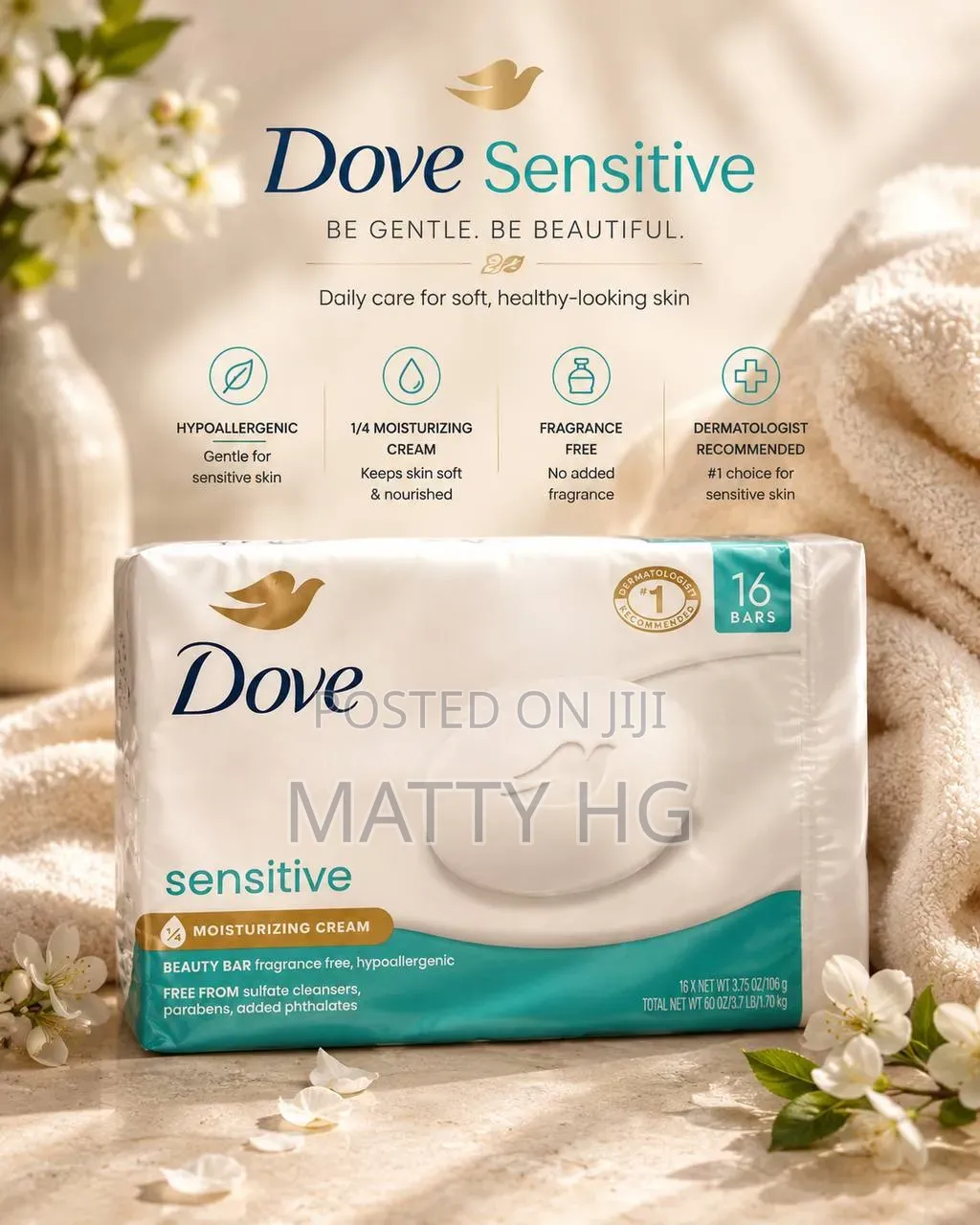 Dove Sensitive Bar Soaps From 