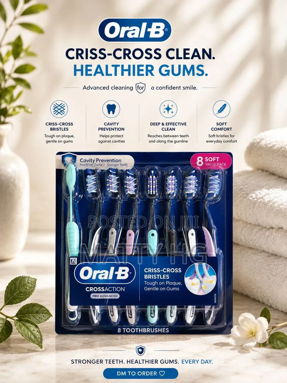 Oral B Mouth Brushes 8 in 1