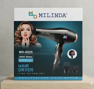Milinda Professional Hair Dryer – 6000w High-Power Salon Hair Dryer
