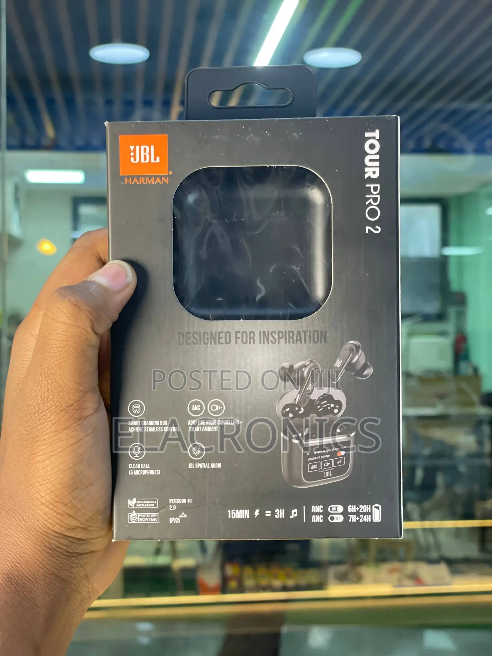 JBL Tour Pro 2 Wireless Noise Cancelling Earbuds