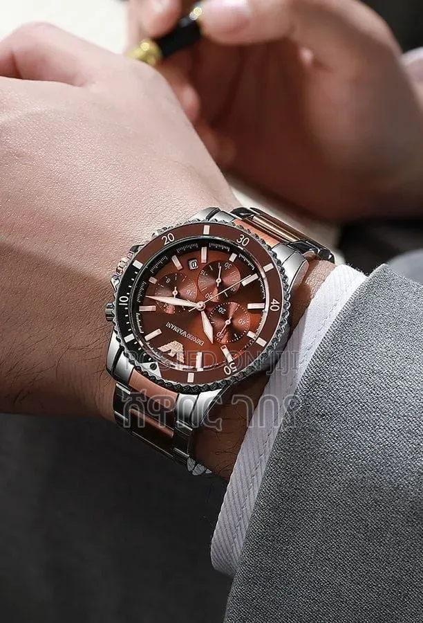 Emporio Armani Two-Tone Chronograph Watch - Men's Style