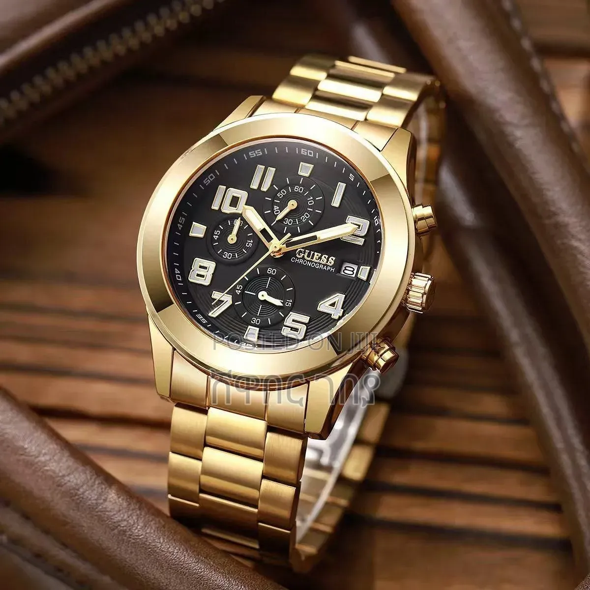 Guess Men's Gold Chronograph Watch - Exclusive Premium Style