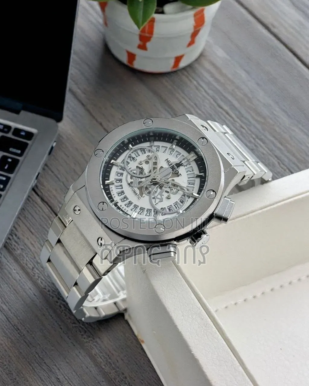 Premium Hublot Automatic Men's Silver Luxury Watch in Addis Ababa Now