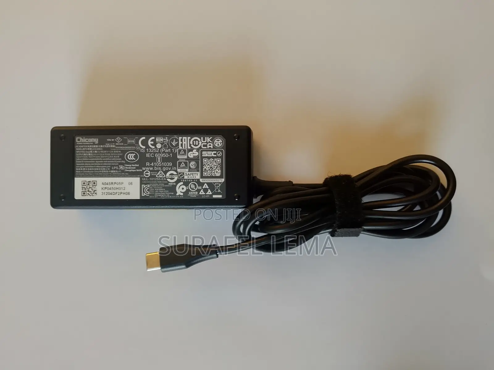 ኦሪጅናል የላፕቶፕ ቻርጀር (Original 45w Usb-C Charger) – ከላፕቶፕ ጋር አብሮ ፓክድ የነበረ