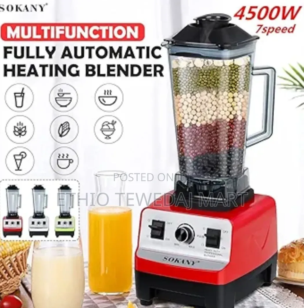 Sokany 4500w Heavy Duty Commercial Grade Automatic Blender, 2l Jar