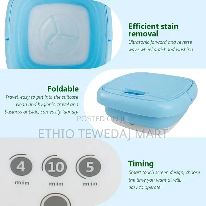 Portable Folding Washing Machine | Baby Clothes | 10 Min Wash