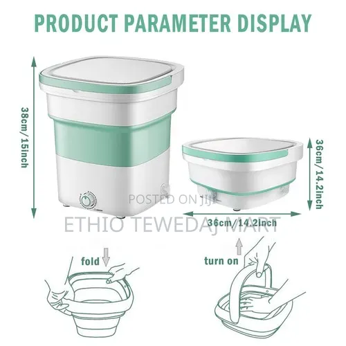 Portable Folding Washing Machine | Baby Clothes | 10 Min Wash