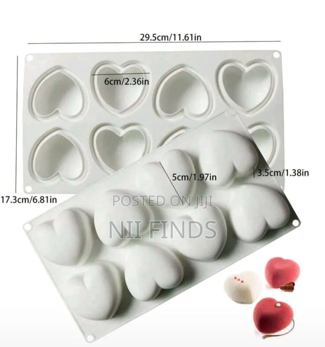 Chocolate Mouse Heart Raspberry Silcon Mold