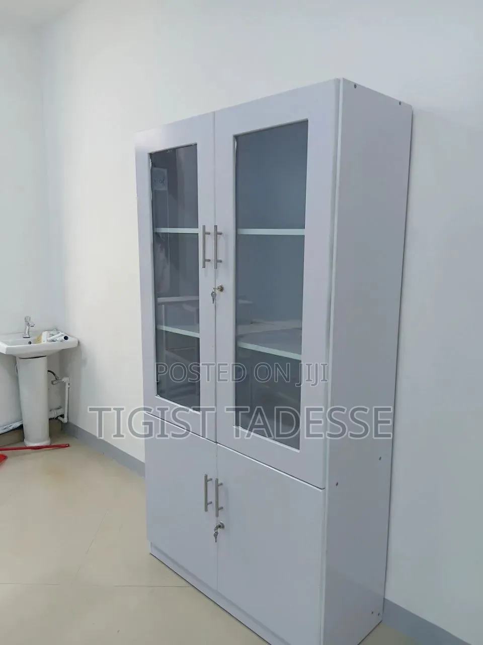 Modern 1m Laminated MDF Office File Cabinet – Document Storage