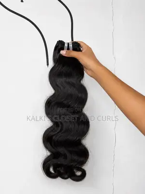 24 Inch 3pcs Black Super Double Drawn Wave Human Hair