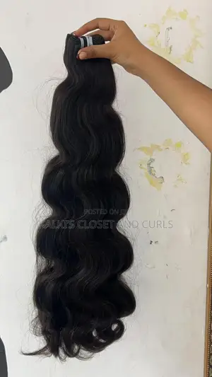 28 Inch 3pcs Black Super Double Drawn Wave Human Hair
