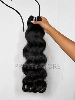 28 Inch 3pcs Black Super Double Drawn Wave Human Hair