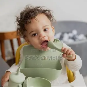 Deluxe Silicone Baby Tableware Set Divided Plate Suction Bowl Cup Comb