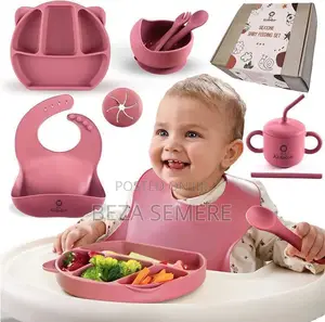 Bpa Free Food Grade Silicone Baby Feeding Set Safe Toddler Dinnerware
