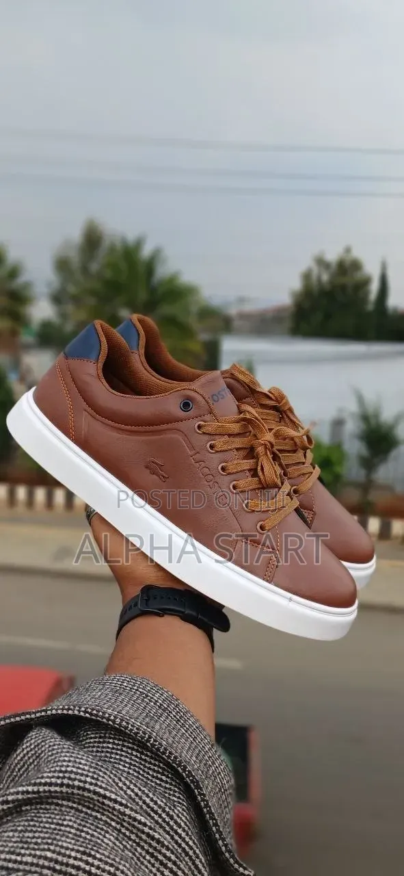 Lacoste Fflo High Master Quality Flat Lather Shoes for Man's