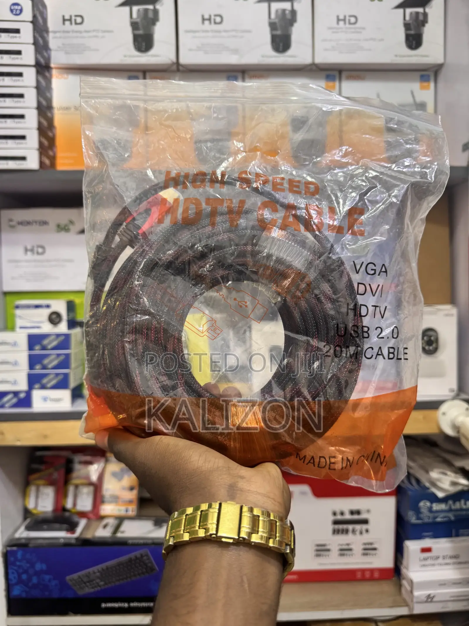 Original Hdmi Cable (20m) ከ ዲኮደር ወደ ቲቪ