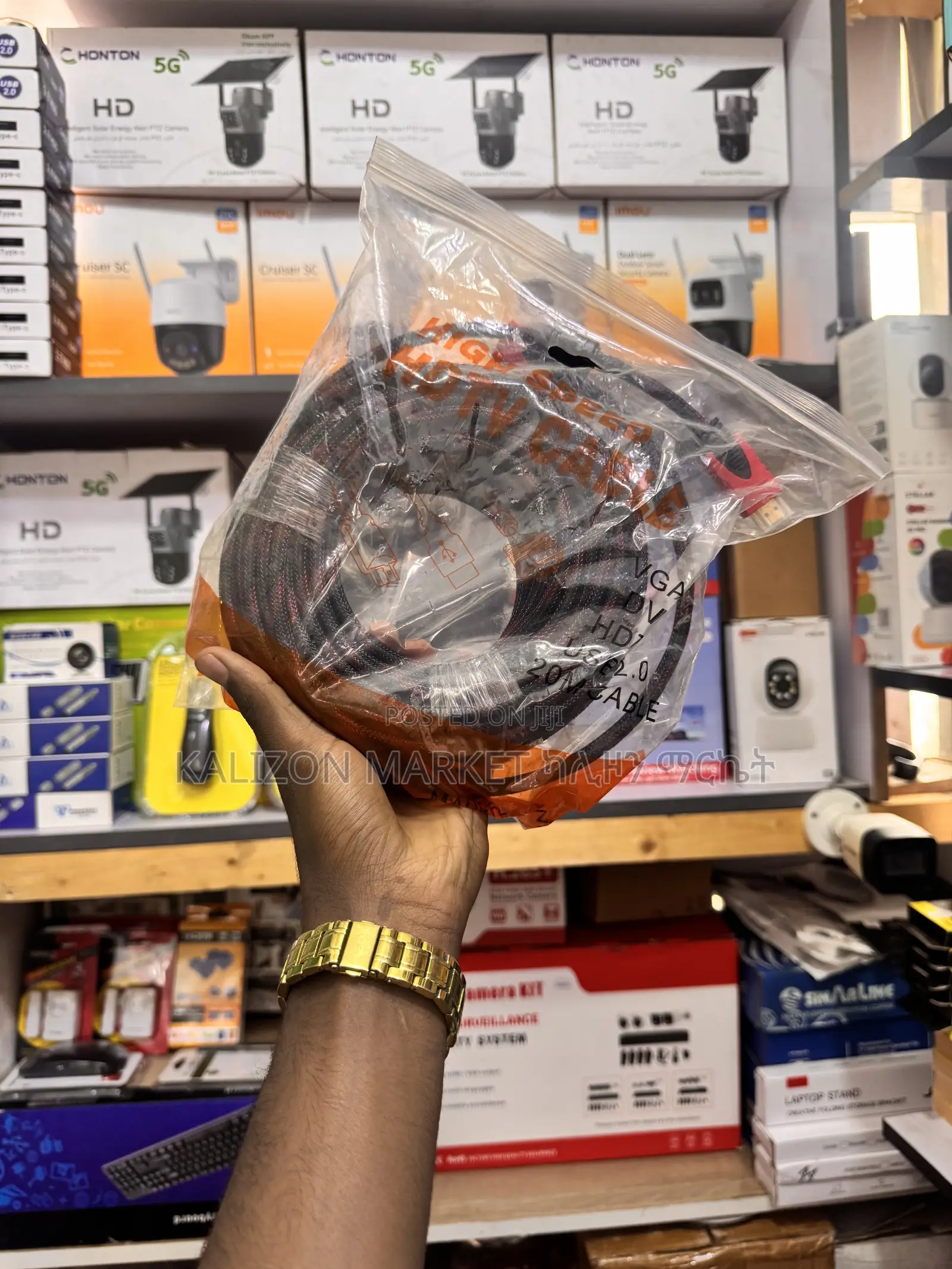 Original Hdmi Cable (20m) ከ ዲኮደር ወደ ቲቪ