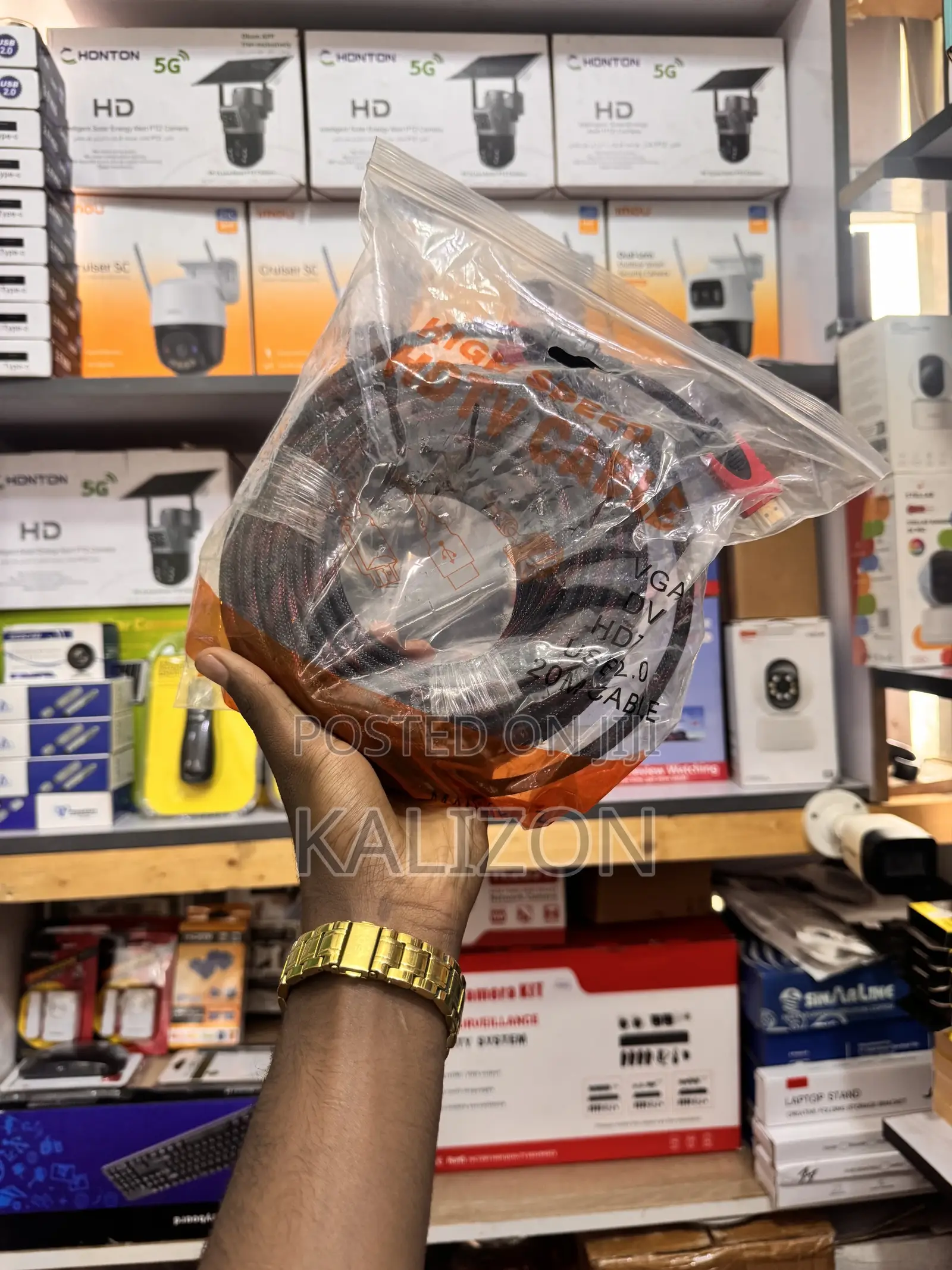 Original Hdmi Cable (20m) ከ ዲኮደር ወደ ቲቪ