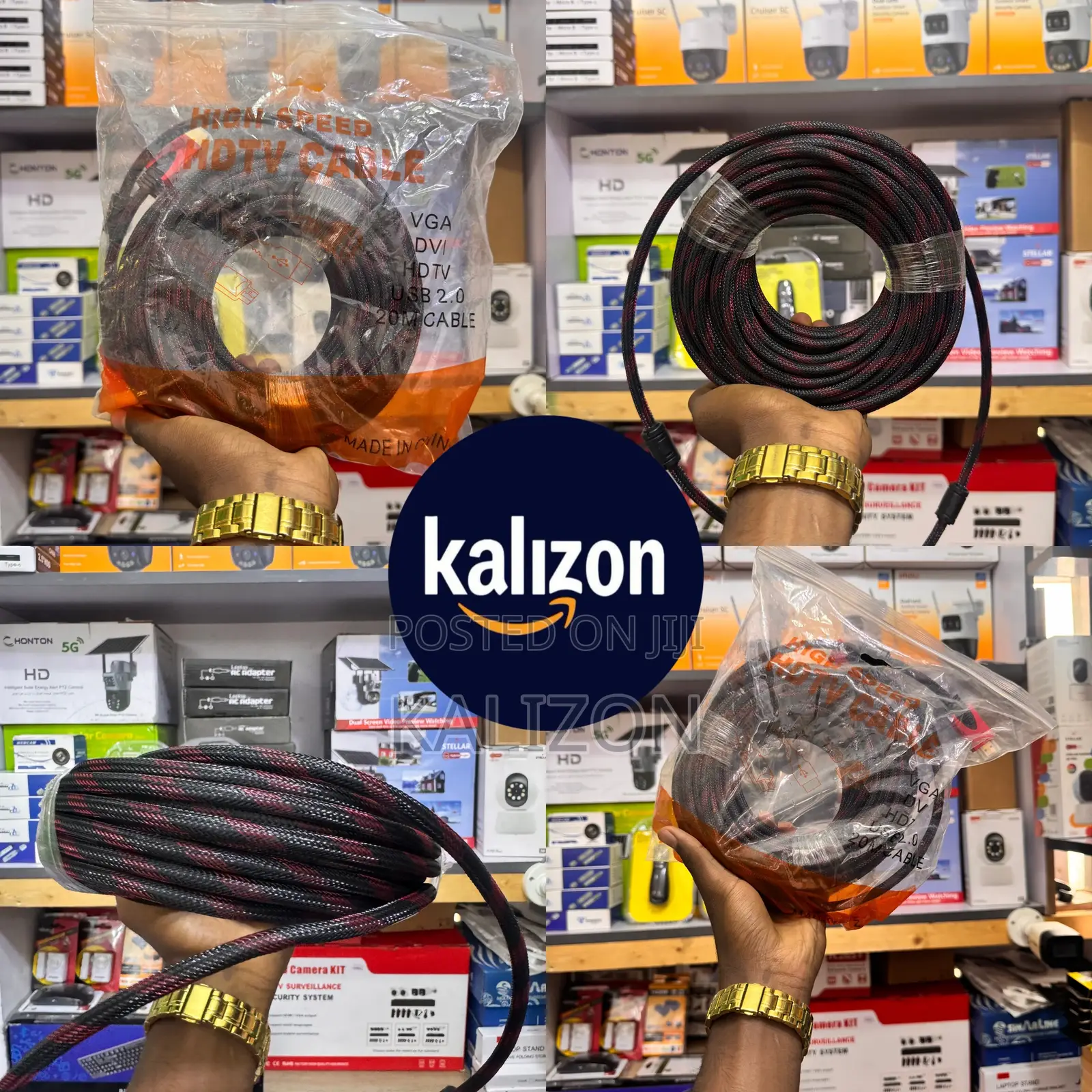 Original Hdmi Cable (20m) ከ ዲኮደር ወደ ቲቪ