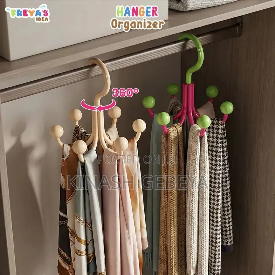 Modern 360° Rotating 6 Hook Close Organizer