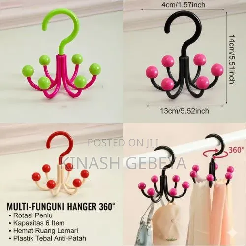 Modern 360° Rotating 6 Hook Close Organizer
