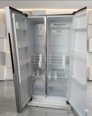 Lg Side-by-Side Refrigerator. Designed With a Sleek Silver Finish