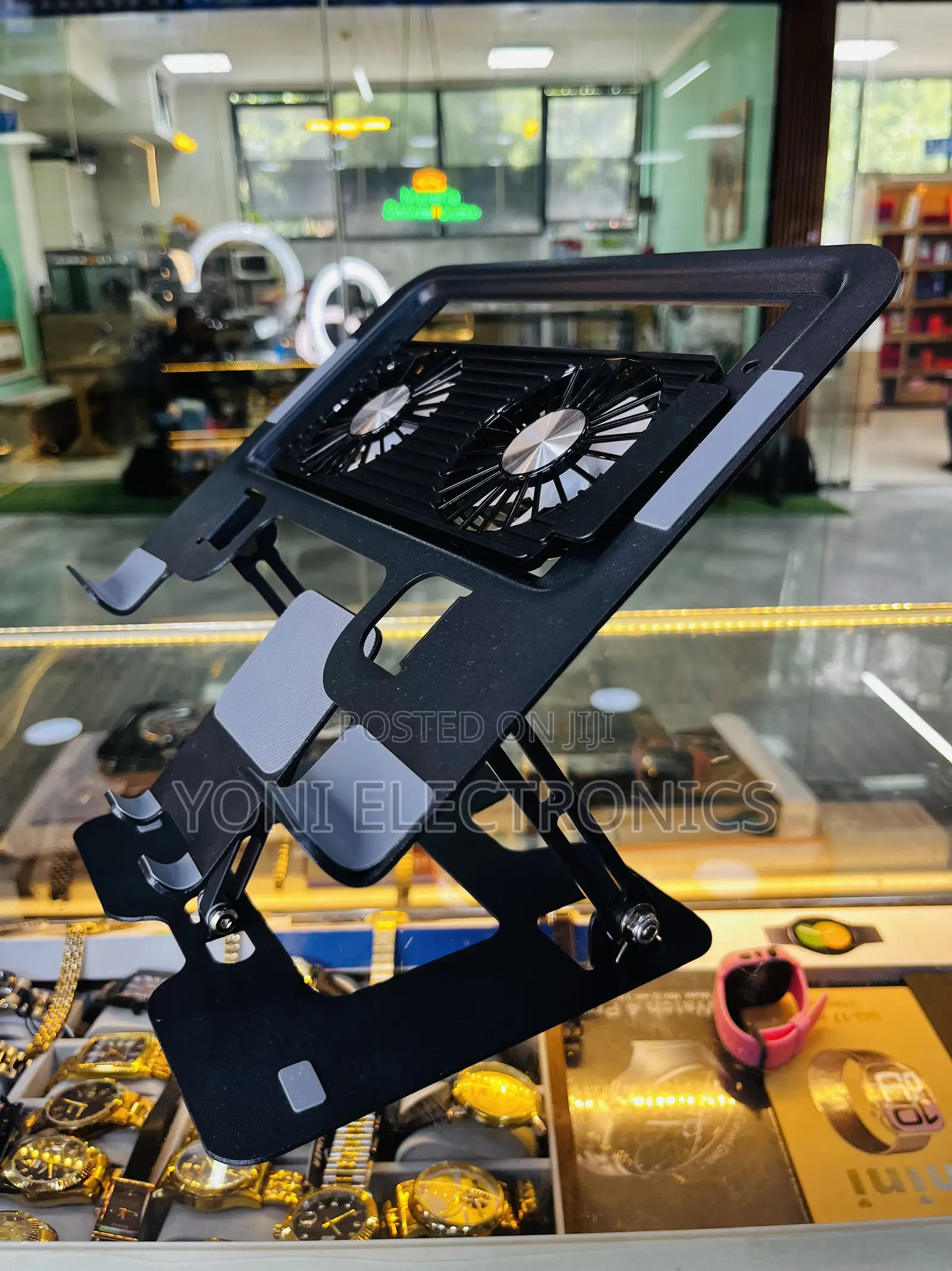 Adjustable Laptop Cooling Stand With Dual Fans