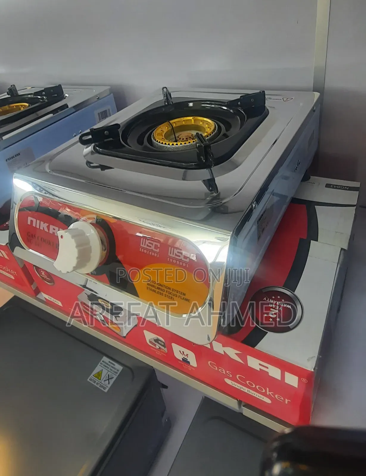 Nikai Gas Cooker 1 Burner Stainless