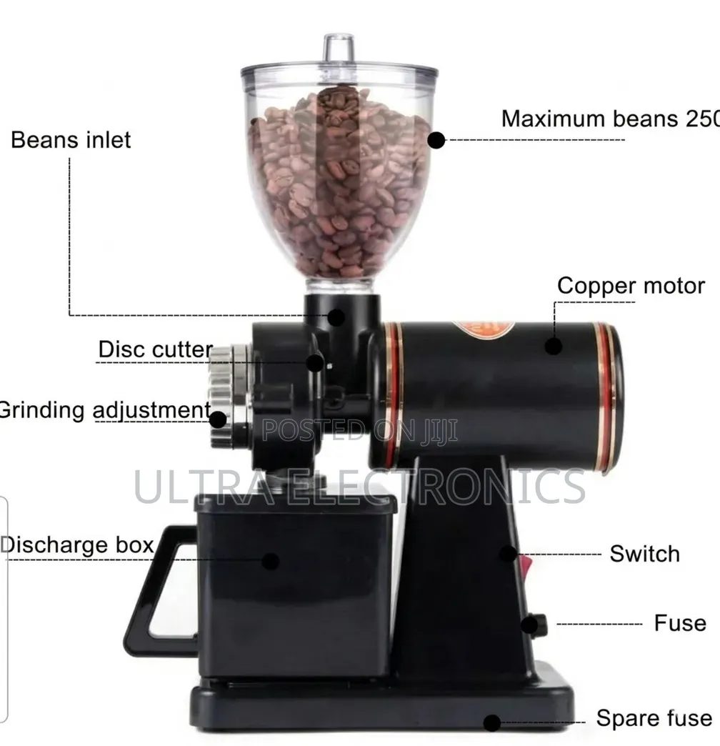 Xeoleo 600n Electric Coffee Grinder Featuring a Clear Top Hopper And