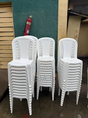 Pyramid Chairs Constructed From Durable White Plastic