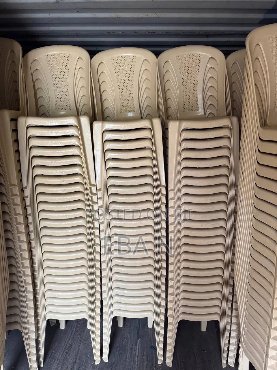 Pyramid Chairs Constructed From Durable White Plastic