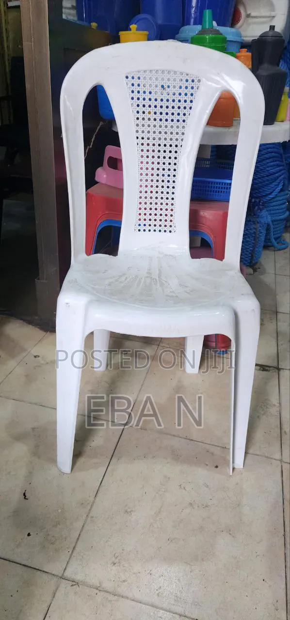 Pyramid Chairs Constructed From Durable White Plastic