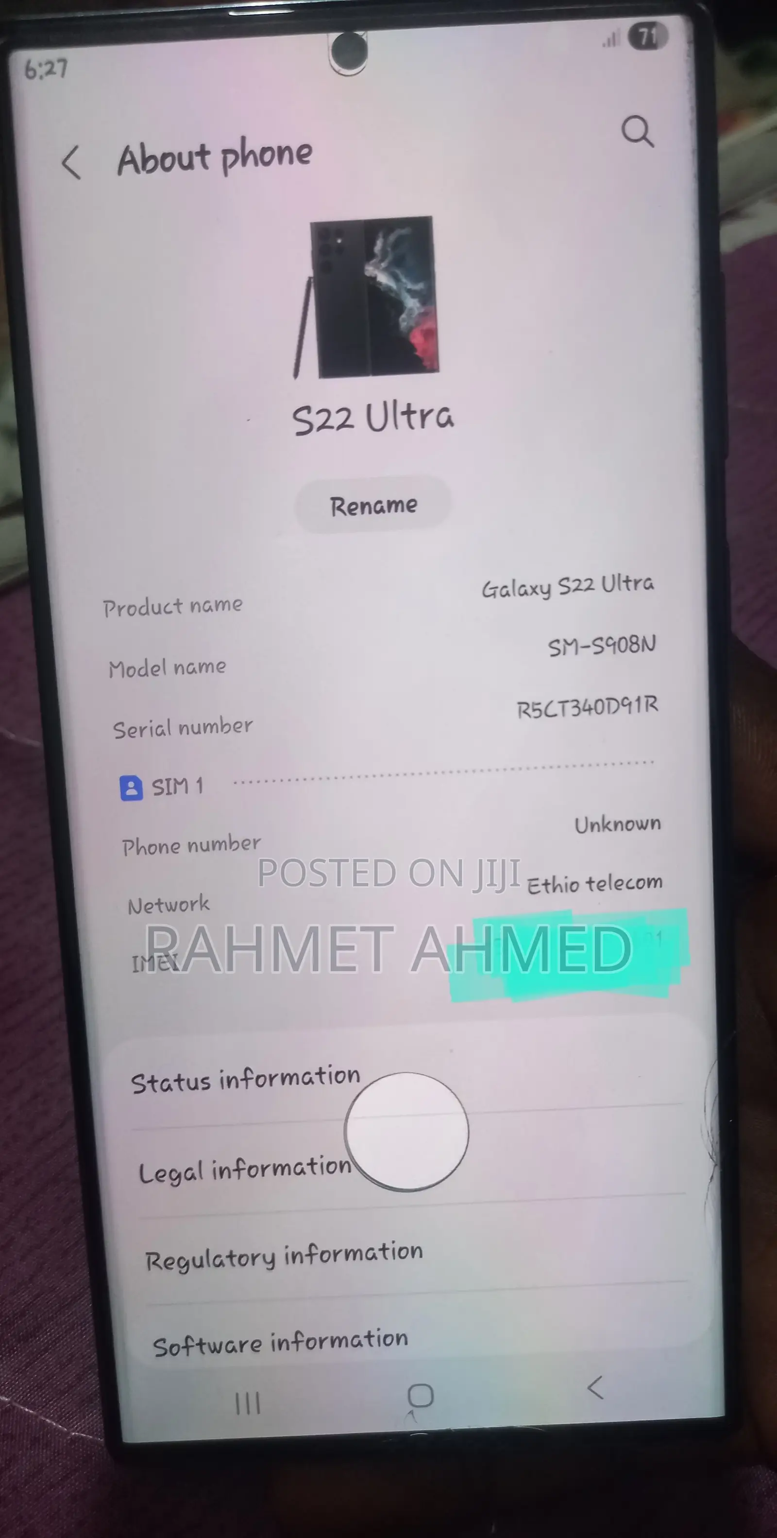 Samsung Galaxy S22 Ultra 256 GB Black