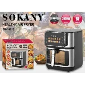 Sokany 8l Sk-10118 Healthy Air Fryer ሶካኒ ያለዘይት መጥበሻ