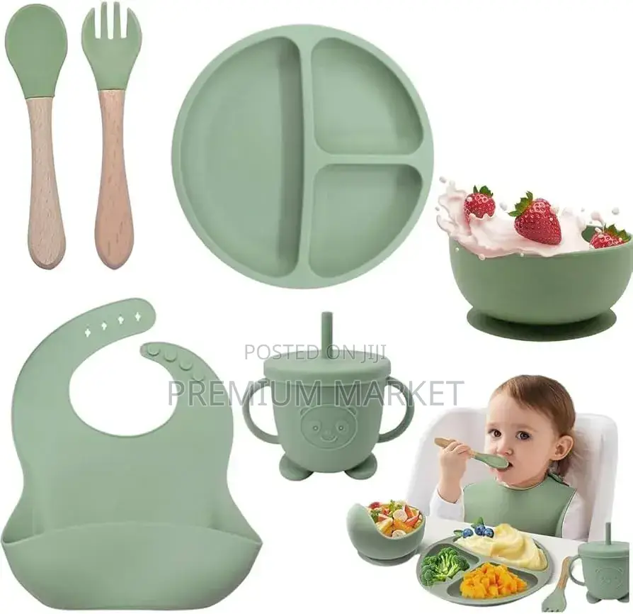 Baby Feeding Silicone Set 6 PCS የሲሊኮን የህፃናት መመገቢያ
